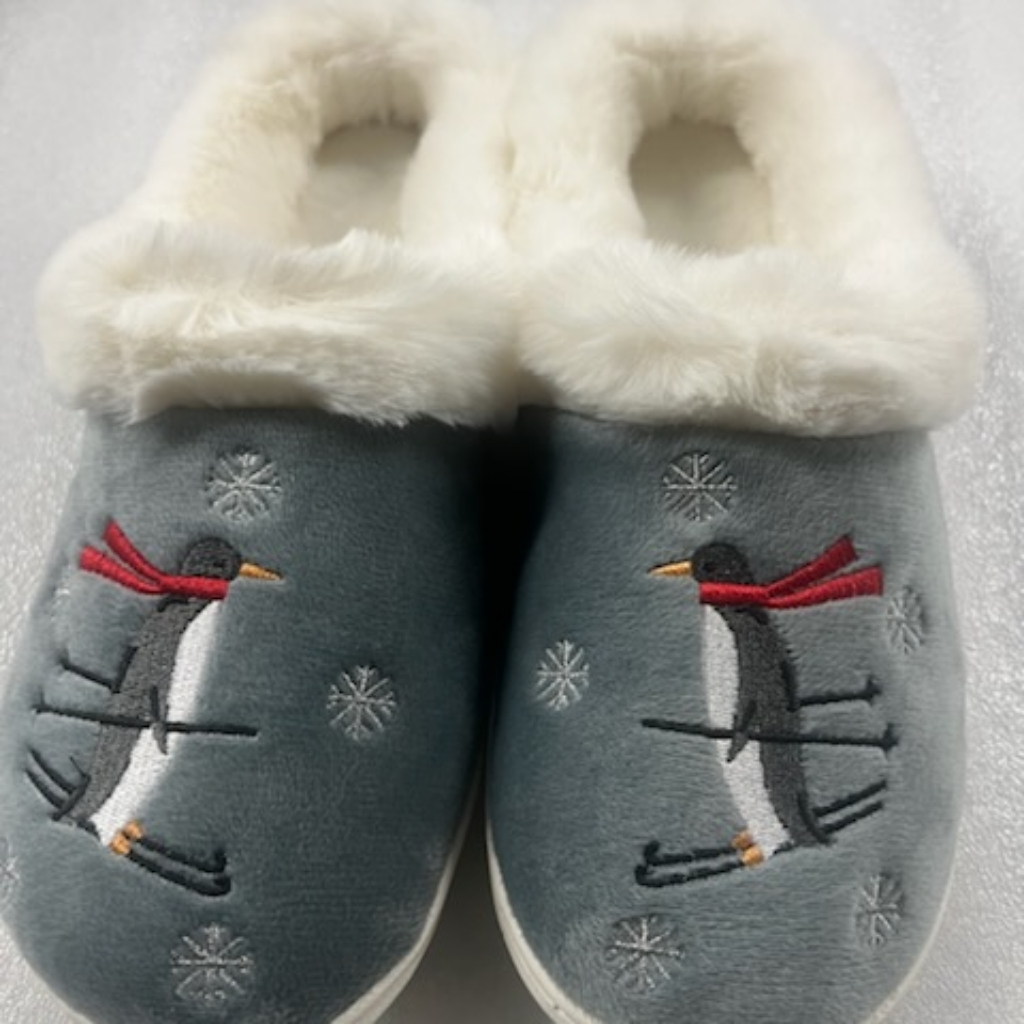 Charter Club Womens Penguin Hoodback Slippers